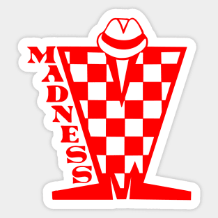 Madness Checkerboard HD - Red Sticker